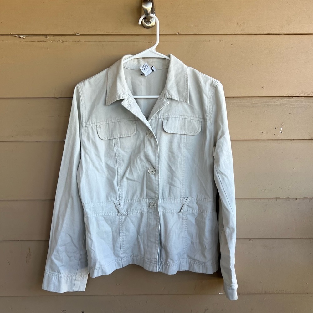 Vintage Ann Taylor Loft Khaki Jacket - Size 10 Safari Utility